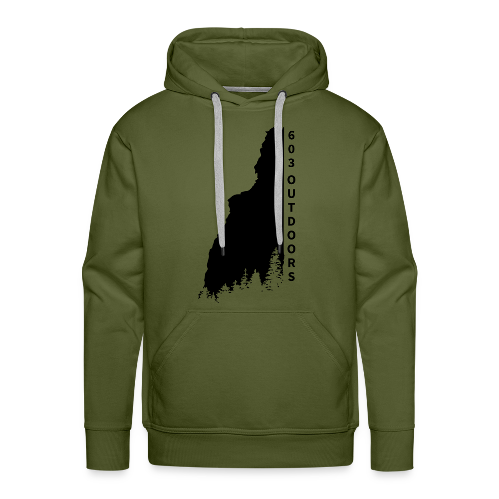 New Hampshire Premium Hoodie w/ Black Logo - olive green