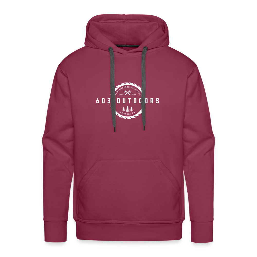 Logger Premium Hoodie w/ White Logo - burgundy