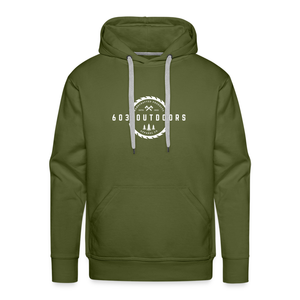 Logger Premium Hoodie w/ White Logo - olive green