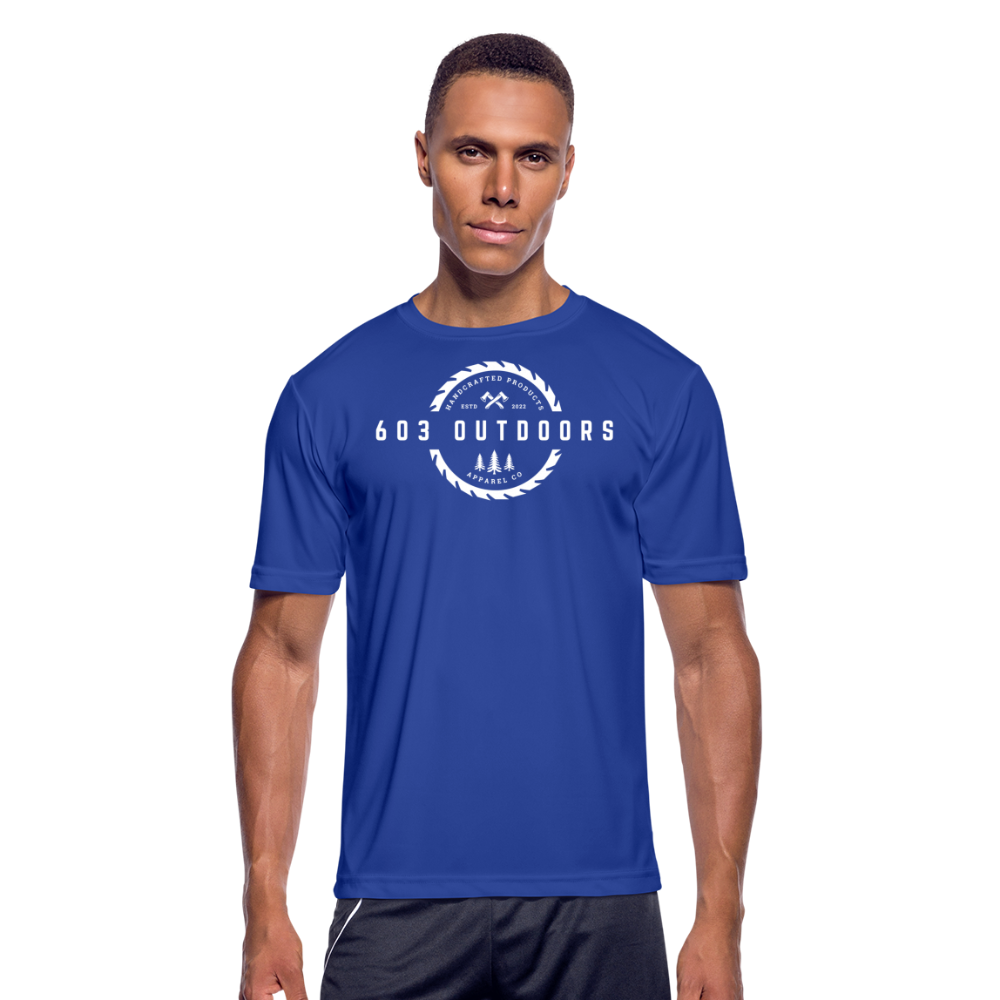 Logger Moisture Wicking Performance T-Shirt - royal blue