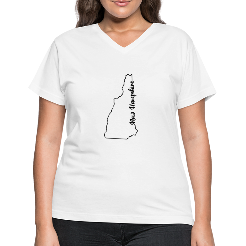 New Hampshire V-Neck T-Shirt - white