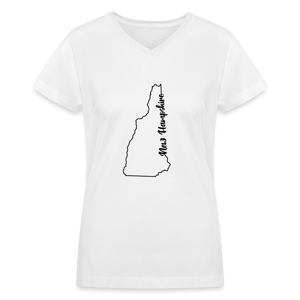 New Hampshire V-Neck T-Shirt - white