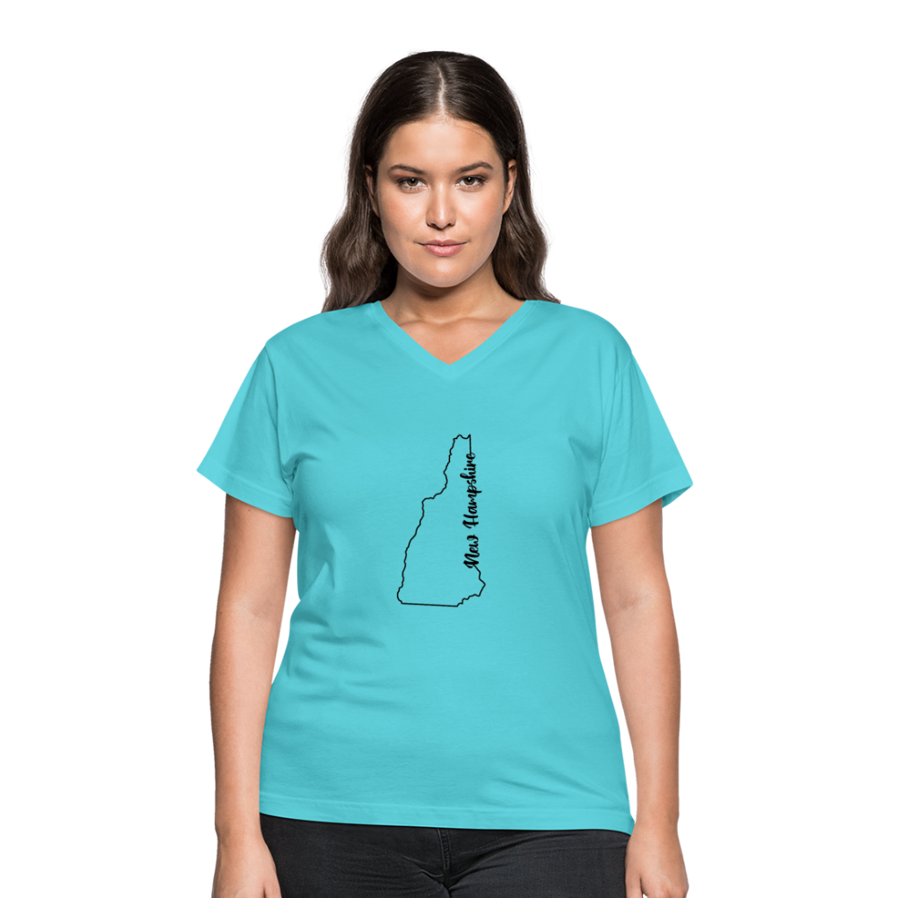 New Hampshire V-Neck T-Shirt - aqua