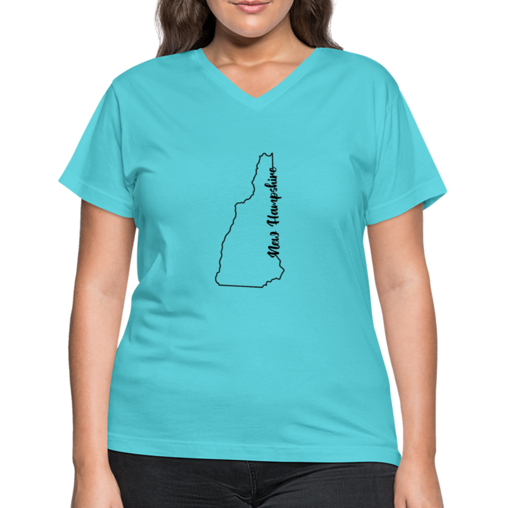 New Hampshire V-Neck T-Shirt - aqua