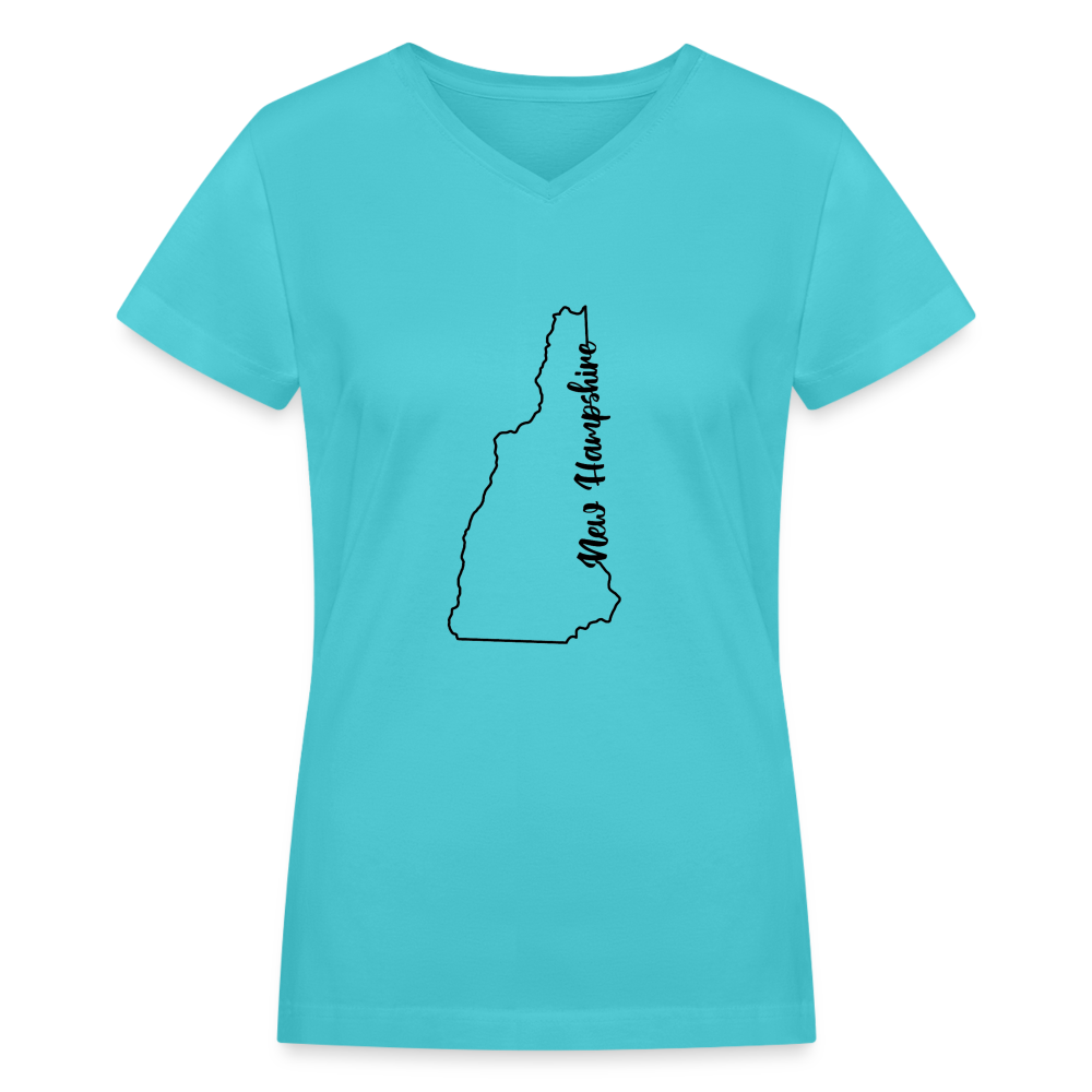 New Hampshire V-Neck T-Shirt - aqua