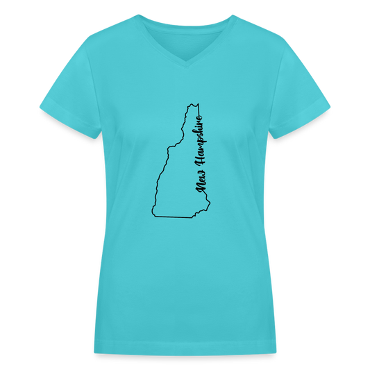 New Hampshire V-Neck T-Shirt - aqua