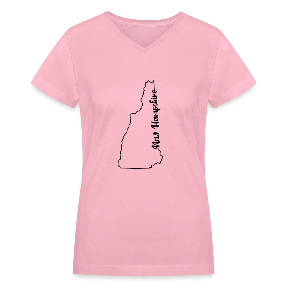 New Hampshire V-Neck T-Shirt - pink