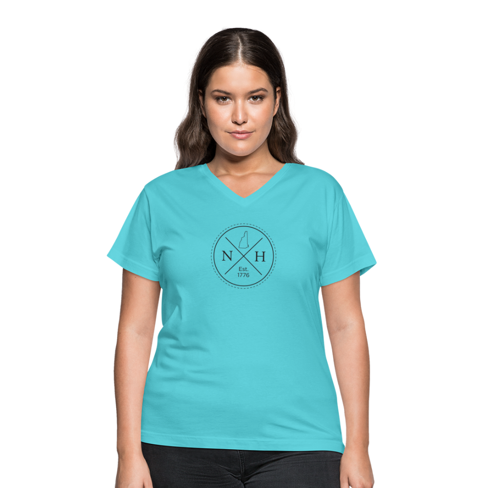 NH Established V-Neck T-Shirt - aqua
