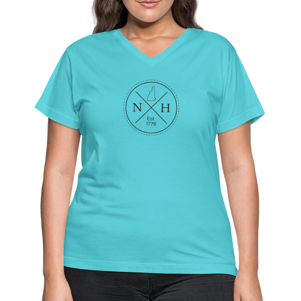 NH Established V-Neck T-Shirt - aqua