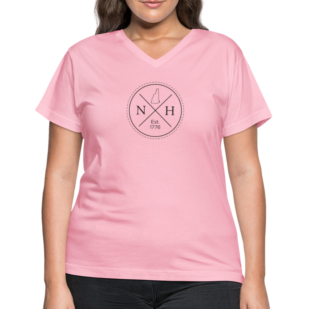 NH Established V-Neck T-Shirt - pink