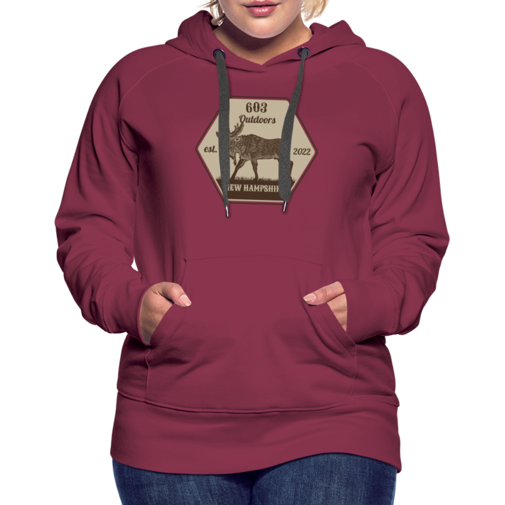 Big Classy Moose Premium Hoodie - burgundy